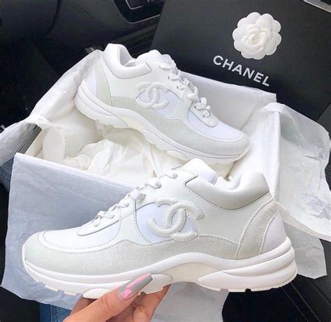 chanel triple white sneakers|Chanel white sneakers platform.